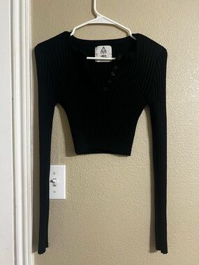Unif x Urban Outfitters - Black Sweater Crop - Size S